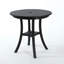 Ensemble bistro 3 pièces en PEHD noir avec table ronde et 2 chaises, noir