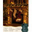 Ensemble de 4 guirlandes lumineuses de Noël d'extérieur, 5,5 m (18 pi), 50 mini-DEL blanc chaud à piles, avec minuterie et 8 modes d'éclairage-1604059320