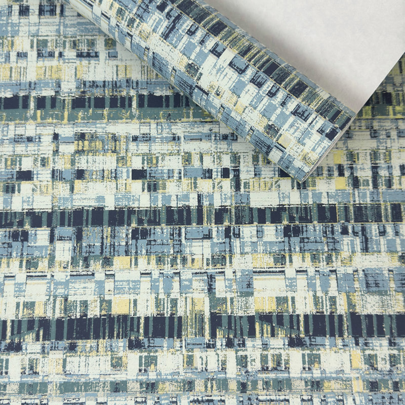 Rouleau de papier peint Pixel Rhythm, Bleu
