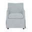 Chaise rembourrée avec accoudoirs et roulettes cachées-848197400