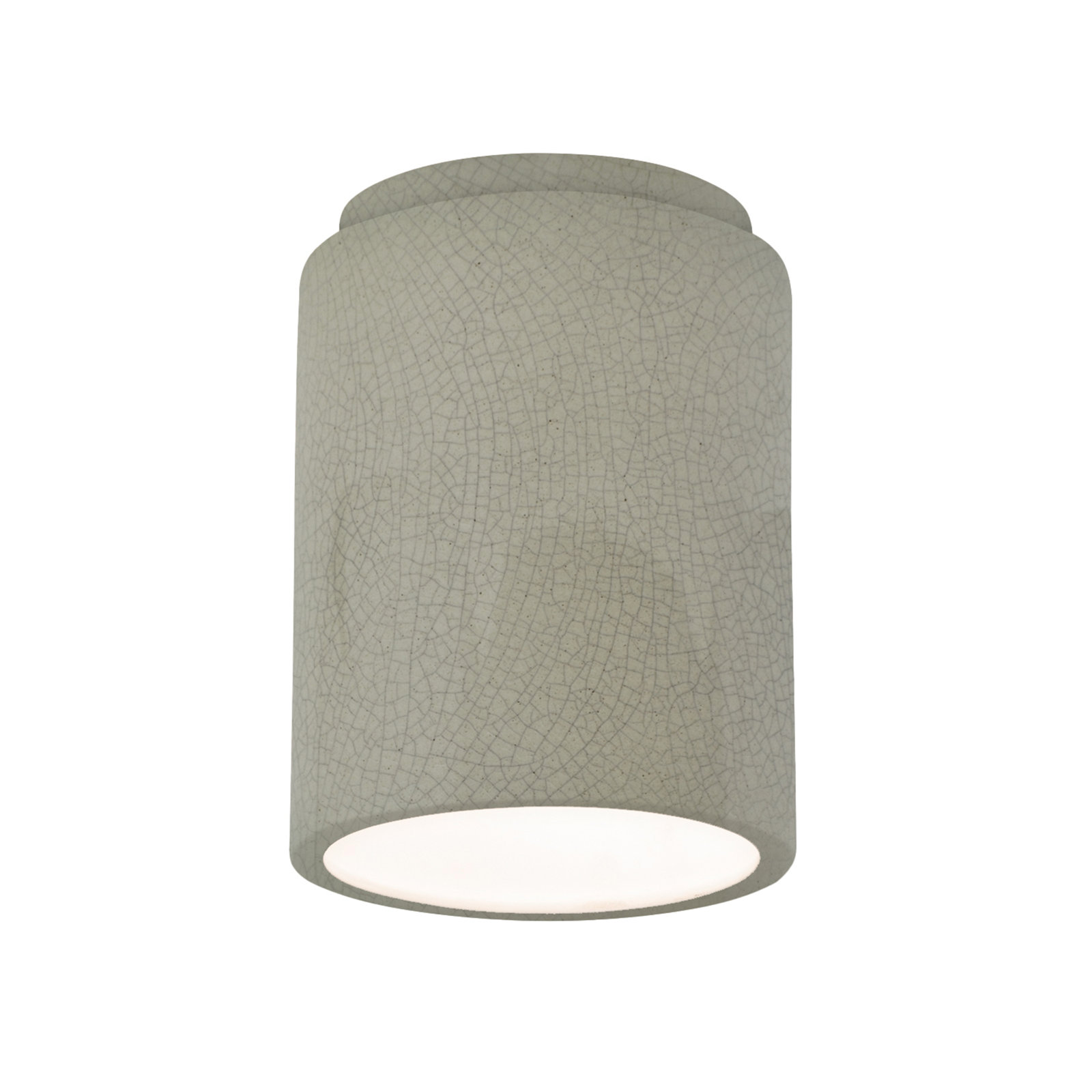Sumatra Single Light Ceramic Flush Mount, Celadon Green Crackle, Incandescent (Not Included)