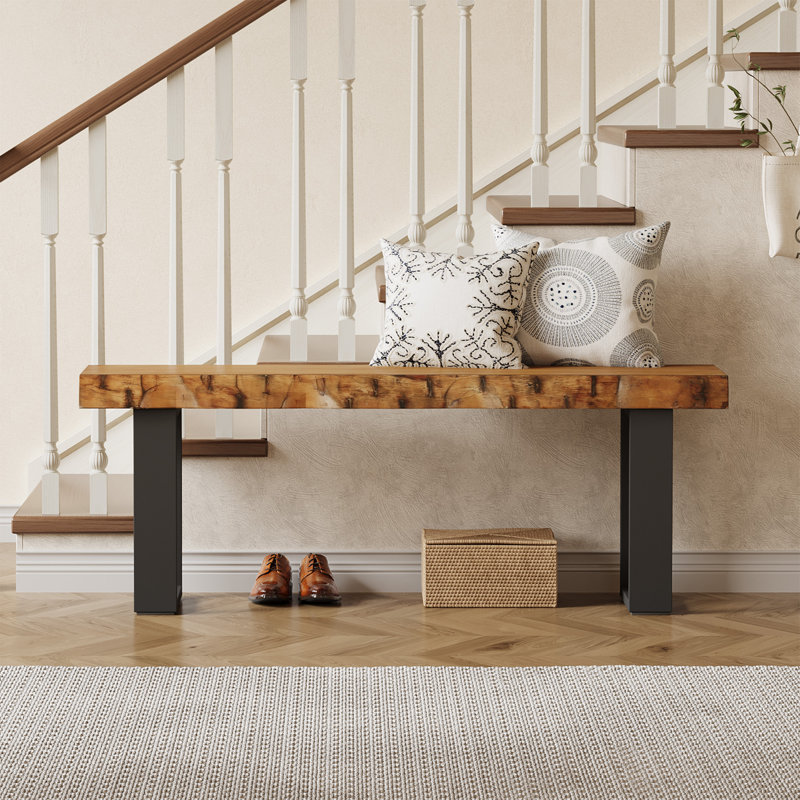 Solid Wood Storage Bench