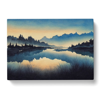 Forest River Reflection - Wrapped Canvas