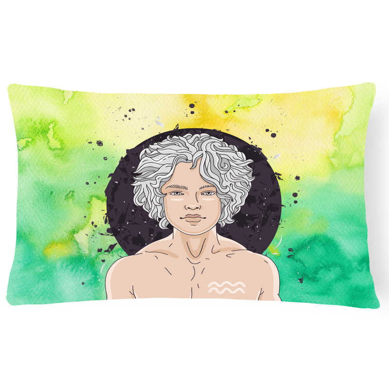 Coussin lombaire à enseignes aquarius zodiac