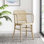 Chaise avec accoudoirs en noir / brun clair
