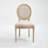 Paramveer Upholstered Dining Chairs with Round Back & Carved Legs