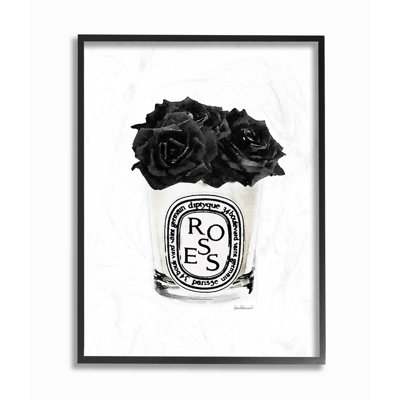 « mode stylisé rose fleur », art textuel noir
