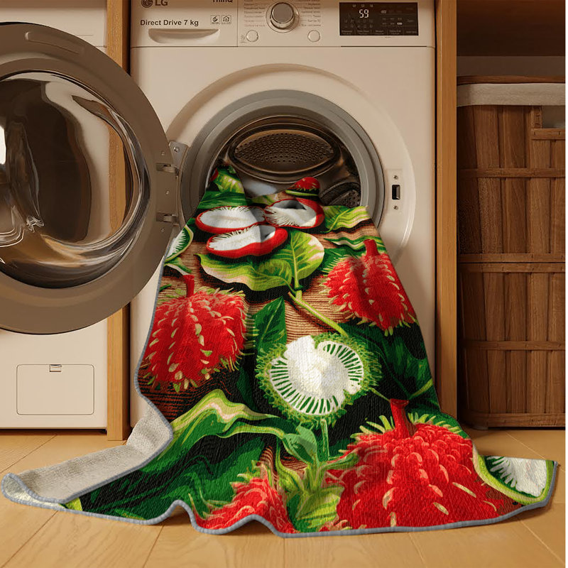  Tapis lavable Rambutan, Rectangulaire 2 pi x 3 pi