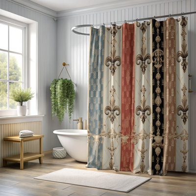 Rideau de douche Majestic Damask - Premium