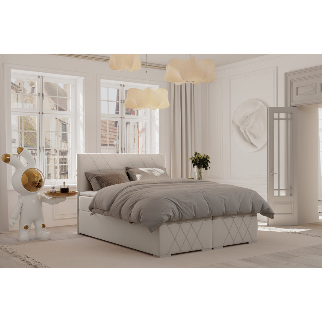 Boxspringbett Maya mit Topper und Bettkasten