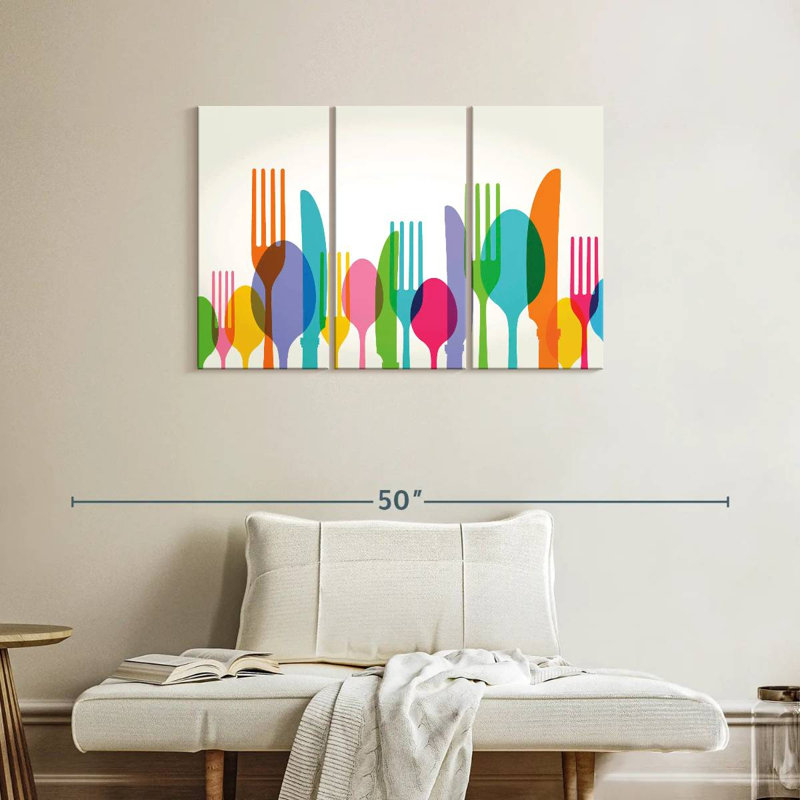 Formes de coutellerie colorées Senne, H 24 po x l 38 po