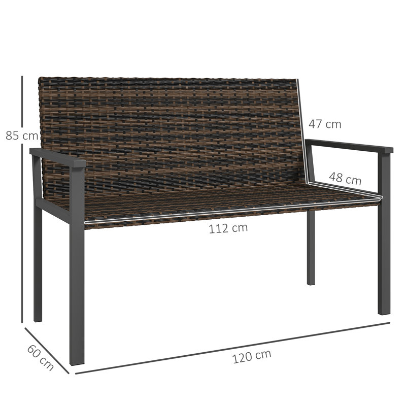 Garden Bench, Mixed Brown
