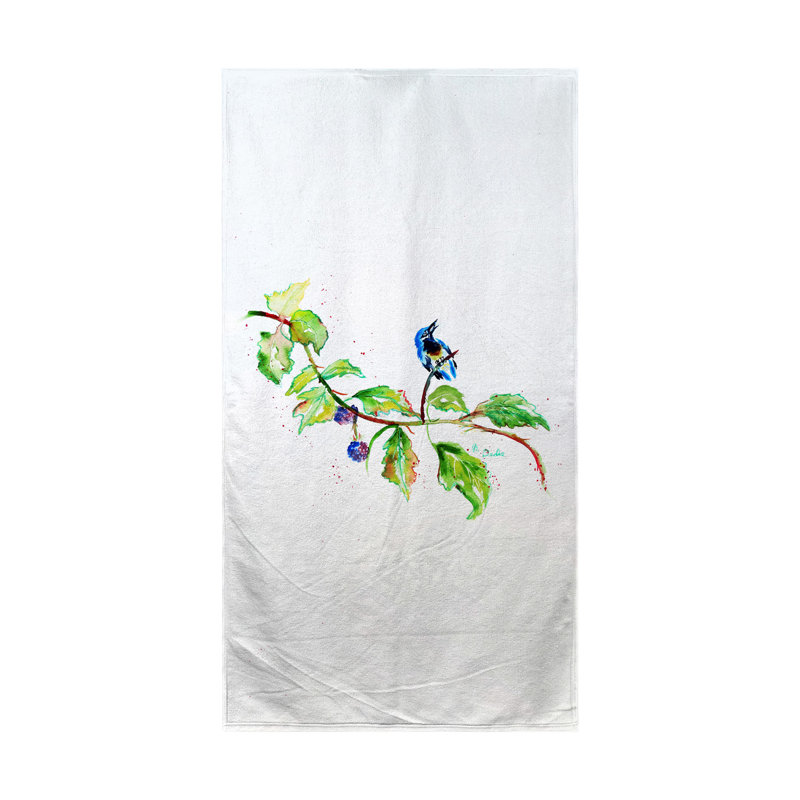 Serviette de plage Renzo Birds and Blackberries