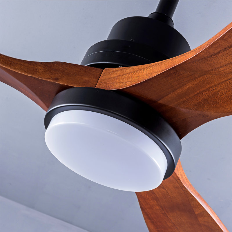 Ventilateurs de plafond Hot 42 pouces avec lumières et télécommande, Black, Brown