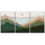 «Minimal Mountain Skyline Horizon» sur toile, ensemble de 3 pièces-91022014-91176491