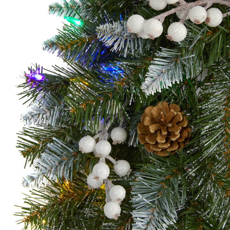 Faux Lighted 24'' Wreath