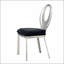 Ensemble de 2 chaises d'appoint en microfibre et en métal au fini argent et noir
