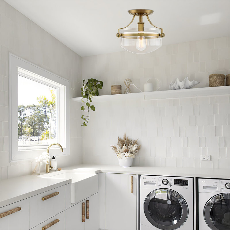 Herbiorn Glass Semi Flush Mount