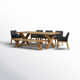 Zulu 39.5'' Rectangular 8 - Person Outdoor Dining Set