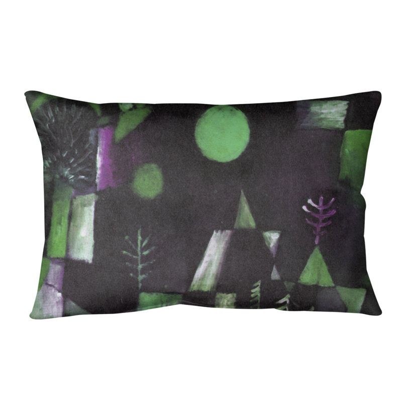 Coussin lombaire full moon, Vert, 20 po x 14 po, Duvet synthétique