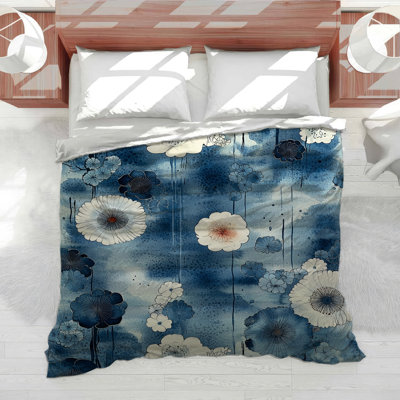 Watercolor Blooms Bedding Floral Comforter Traditional