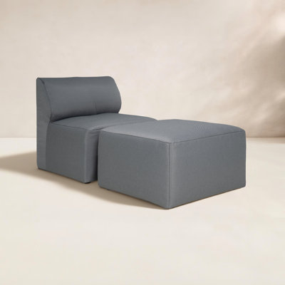Big Joe Patio Outdoor Lounge Chair & Ottoman Set