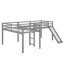 Lit mezzanine simple en forme de L avec échelle attachée et glissade-705845006
