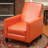 Recliner Push Back Chair For Elegant Home Décor Orange