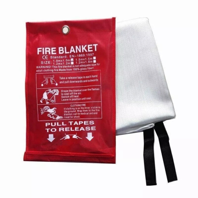 Large Fire Blanket Fireproof For Home Kitchen Office Emergency Safety