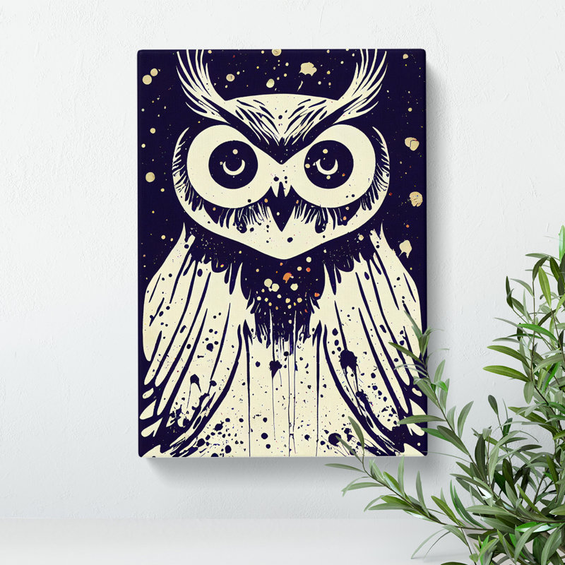 Graffiti Owl - Wrapped Canvas, 50cm H x 35cm W x 3cm D