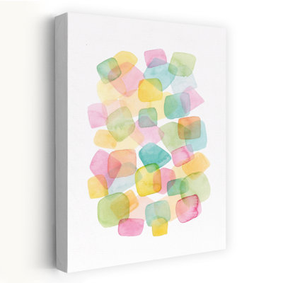 «Nursery Squares», art mural géométrique contemporain abstrait