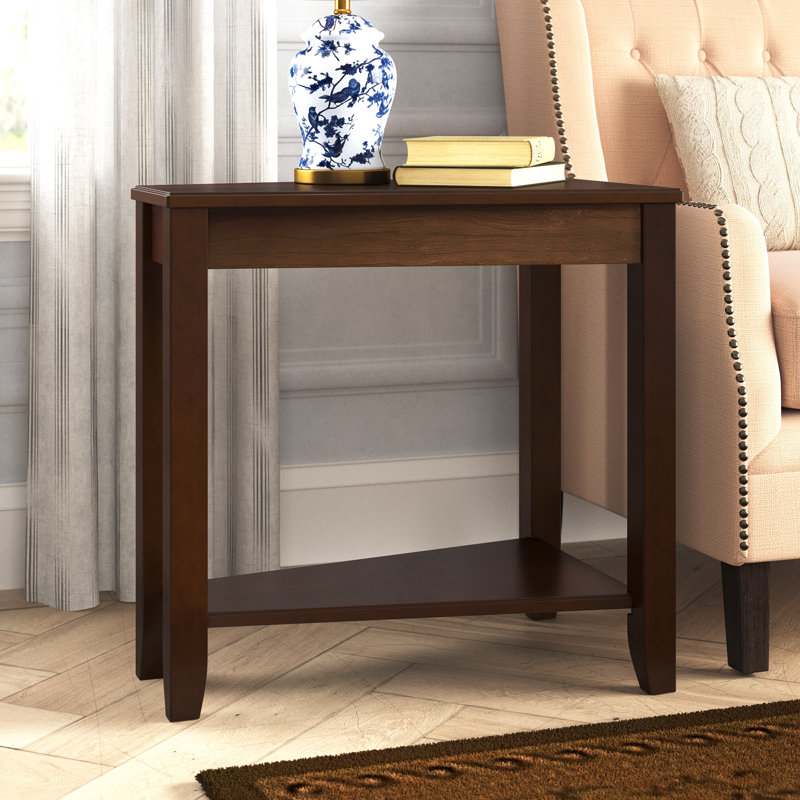 Ajai Solid Wood Top End Table, Cherry