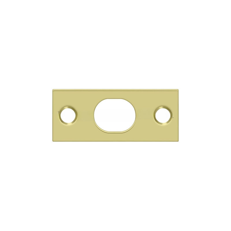 Deltana SP12EFB3 Strike Plate For Extension Flush Bolt in Polished Brass, Polished Chrome