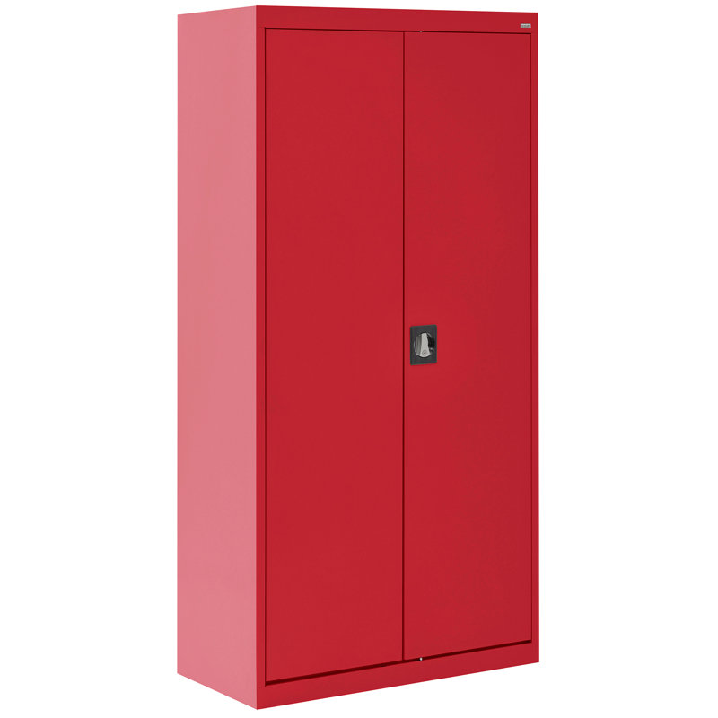 Armoire de rangement à 5 tablettes, Rouge