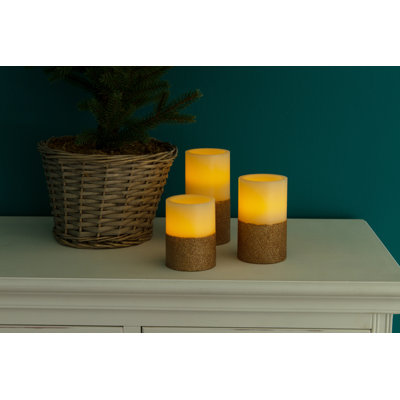 3-tlg. LED-Kerze Set