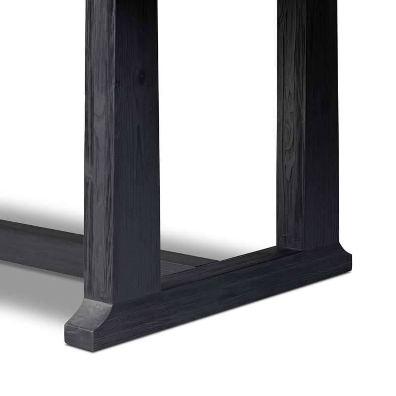Otto Pine Wood Dining Table, Black