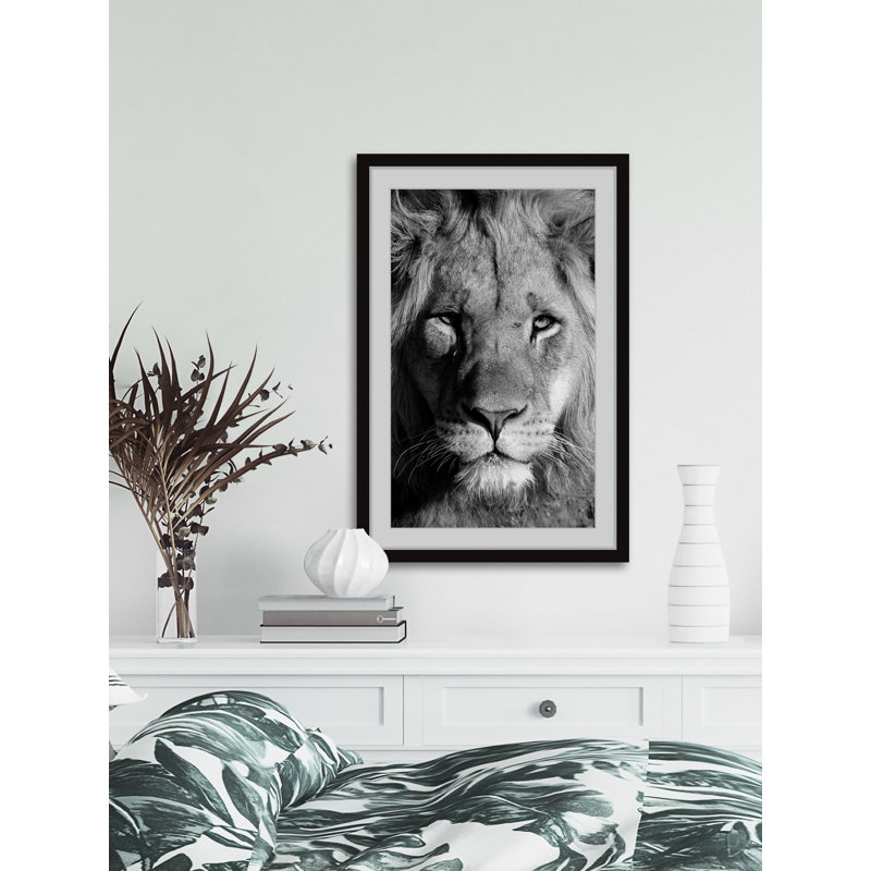 Lion Portrait by Marmont Hill - Painting, 91cm H x 61cm W, Paper