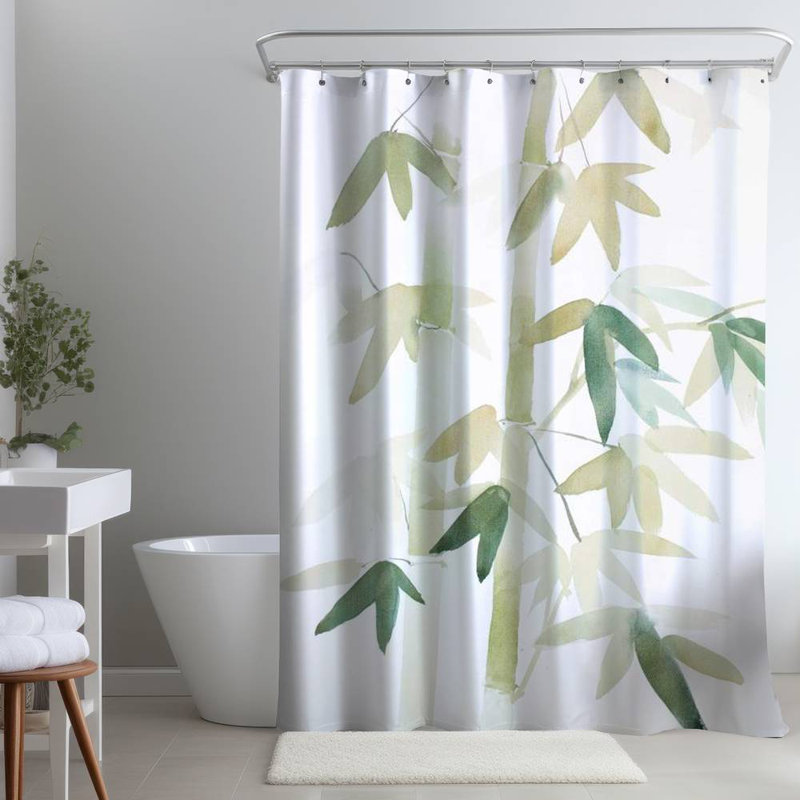 Shower Curtain FL238 – Polyester Shower Curtain, Dye Sublimation Print, 71" W × 74" L