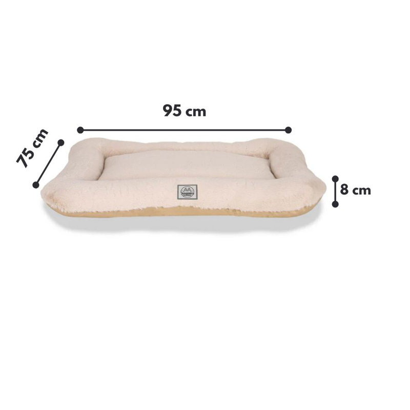 Pet Bed, Beige, 37.4" L x 29.5" W