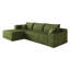 Canapé modulaire 103 po Cloud, fauteuils rembourrés minimalistes modernes, canapé confortable en forme de L pour le salon, canapé d'angle à assise profonde, aucun assemblage requis, vert (tissu en velours côtelé moelleux)-13290298