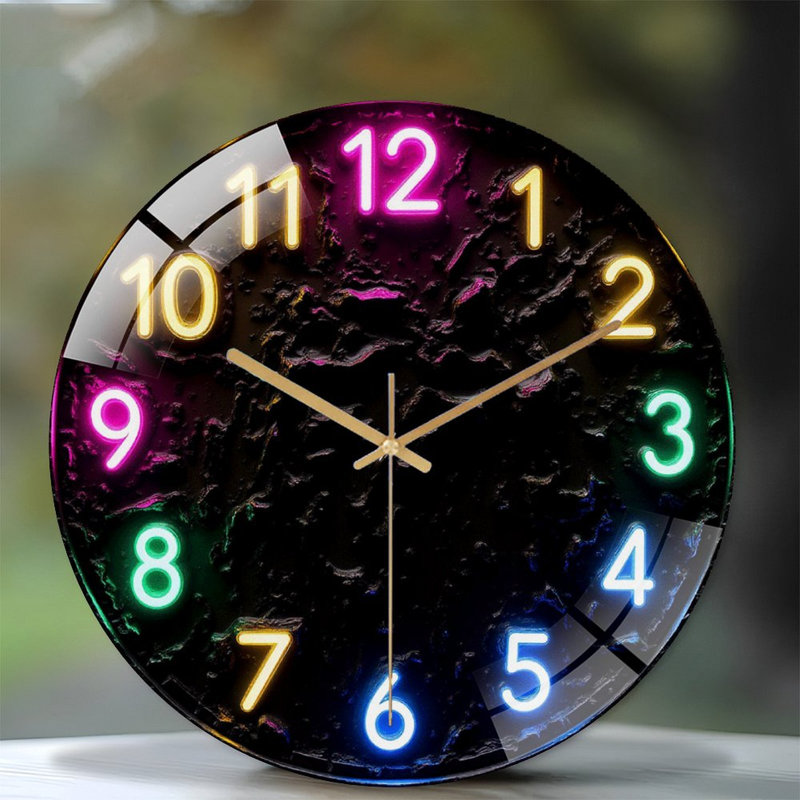 Horloge murale Neon