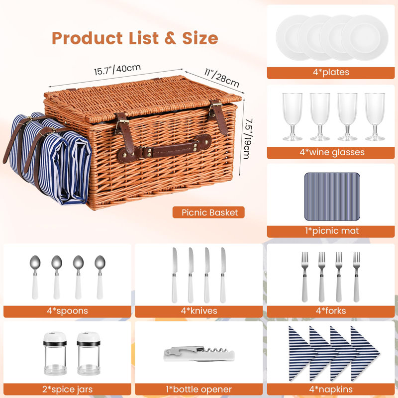 Wicker Picnic Basket