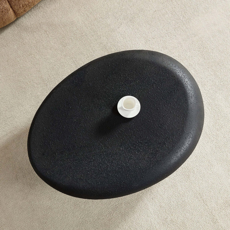Ensemble 2 pièces de table elliptique en fibre de verre, conception irrégulière, sans assemblage