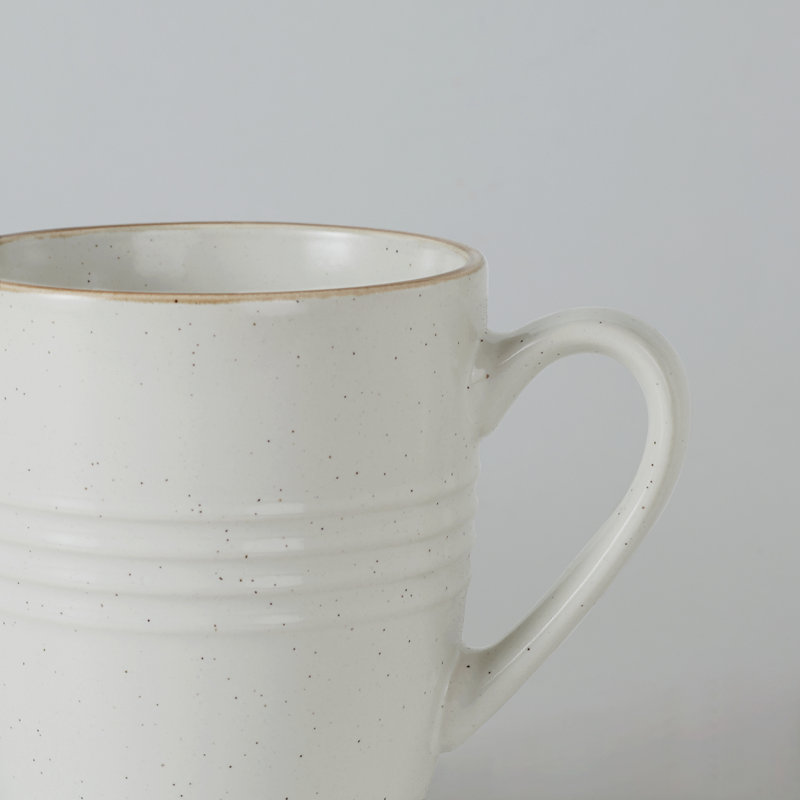 Delaenie Stoneware Coffee Mug, White