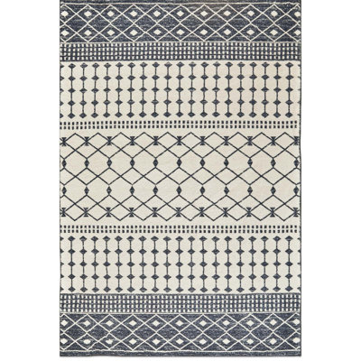 Imitation Cashmere Geometric Striped Carpet