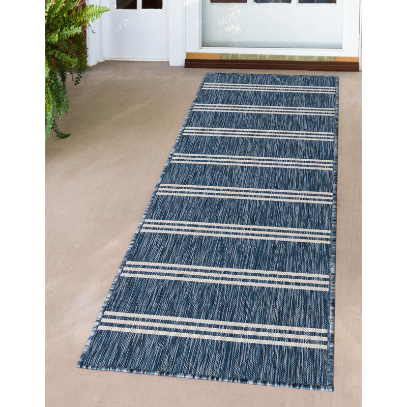 Tapis intérieur / extérieur Jill Zarin Anguilla, Tapis de couloir 2 pi x 6 pi 1 po