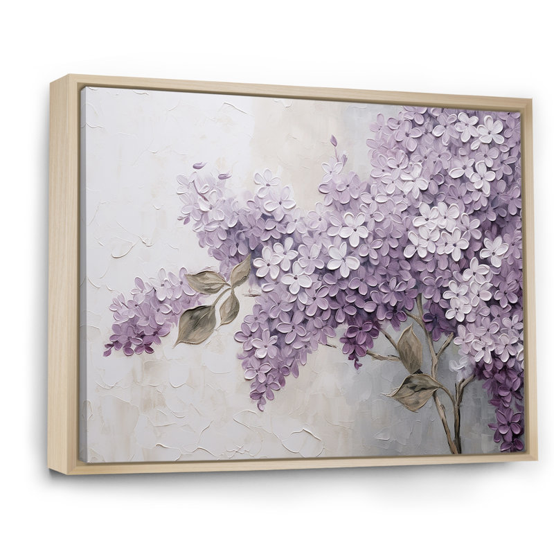 Magnifique paysage de rêve lilas - décoration murale lilas, Reproduction avec cadre flottant, H 16 po x l 32 po, Naturel