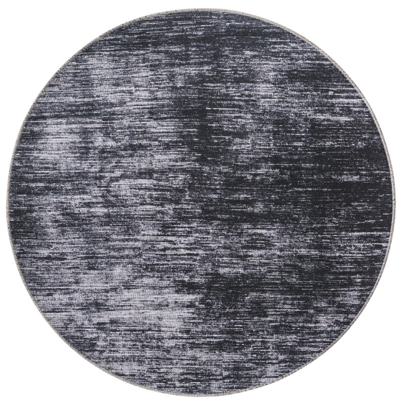 Ikhasa Chenille Abstract Indoor Rug, Round 3'6"