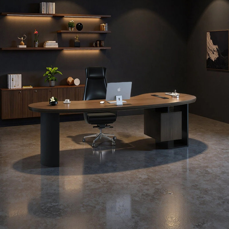 Bureau de luxe moderne et lumineux, H 29,53 po x l 62,99 po x P 30,31 po