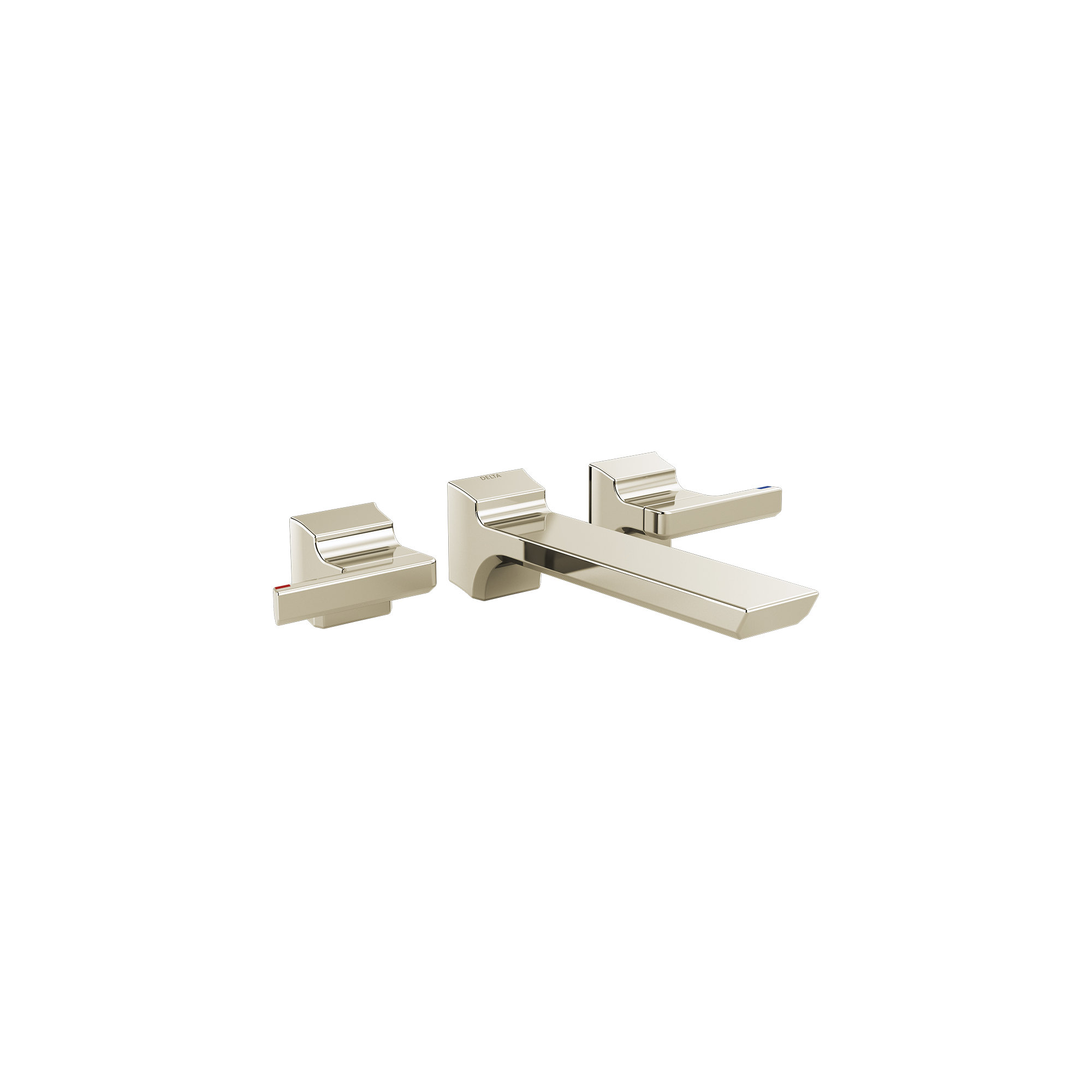 Pivotal Wall Mounted Bathroom Faucet and DIAMOND™ Seal Technology, Polished Nickel